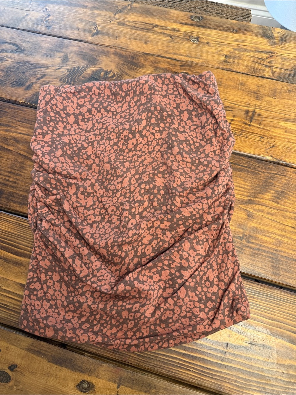 Sundry Mauve Rust Leopard-Print Top. Size 3. EUC
